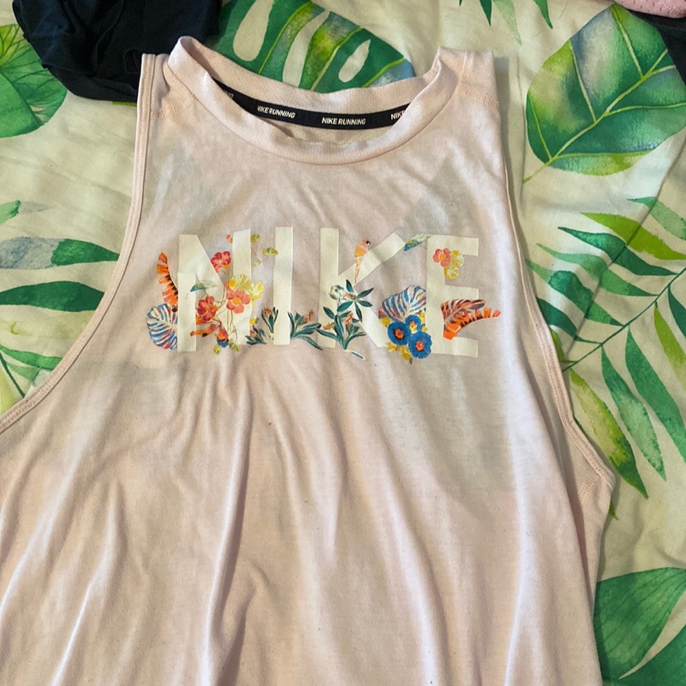 Nike Pink Floral Tropical Top